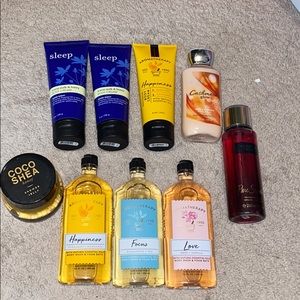 Lotions, body washes and spray